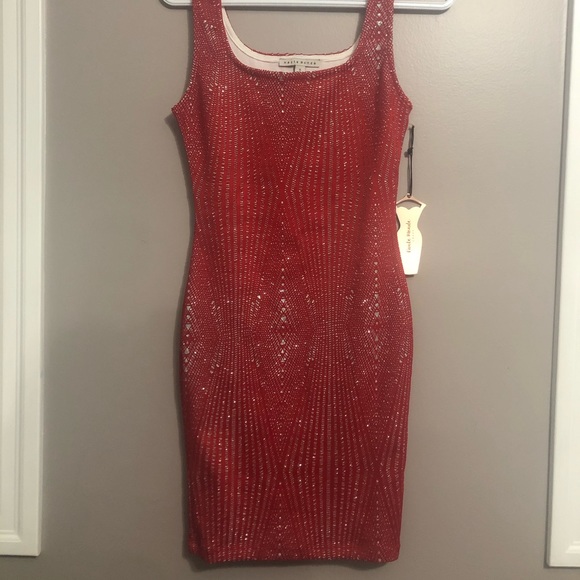 Red and silver bodycon dress - Picture 2 of 3
